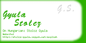 gyula stolcz business card